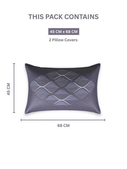Soft Feel, Ogee Pattern King Bed Sheet Set with 2 Pillow Cases – 100% Cotton (300 TC)