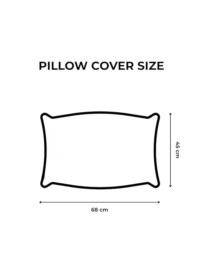 AtoZ Home Decor Cotton Pillow & Strips Pillow Cover Combo Set (68 x 45 cm)