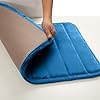 Soft Glow Memory Foam Striped Rectangle Anti-Skid Bath Mat – Super Absorbent & Washable Mat for Bathroom, Kitchen & Living Area