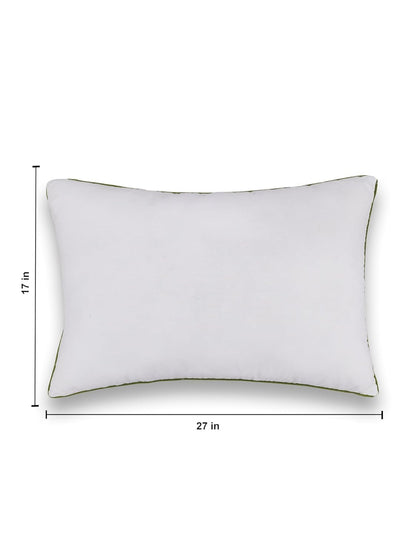 AtoZ Home Decor Cotton Pillow & Strips Pillow Cover Combo Set (68 x 45 cm)