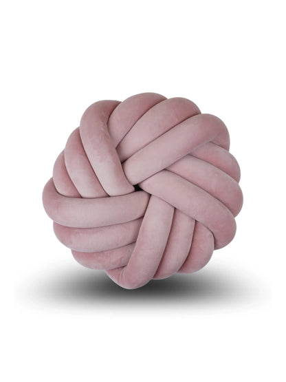 Round Knotted Cushion Ball Pillow – Soft Decorative Sofa & Bed Accent