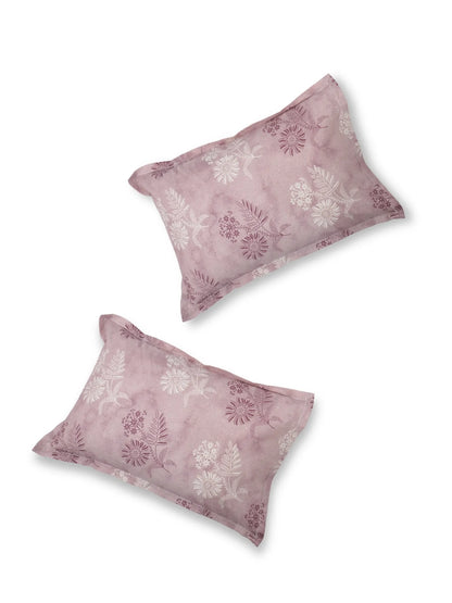 Soft Feel, Ornamental Floral Double Bed Sheet Set with 2 Pillow Cases – 100% Cotton (210 TC)
