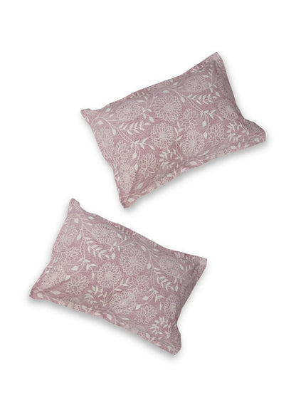 Soft Feel, Jardin Floral Double Bed Sheet Set with 2 Pillow Cases – 100% Cotton (210 TC)