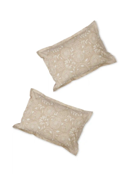 Soft Feel, Jardin Floral Double Bed Sheet Set with 2 Pillow Cases – 100% Cotton (210 TC)