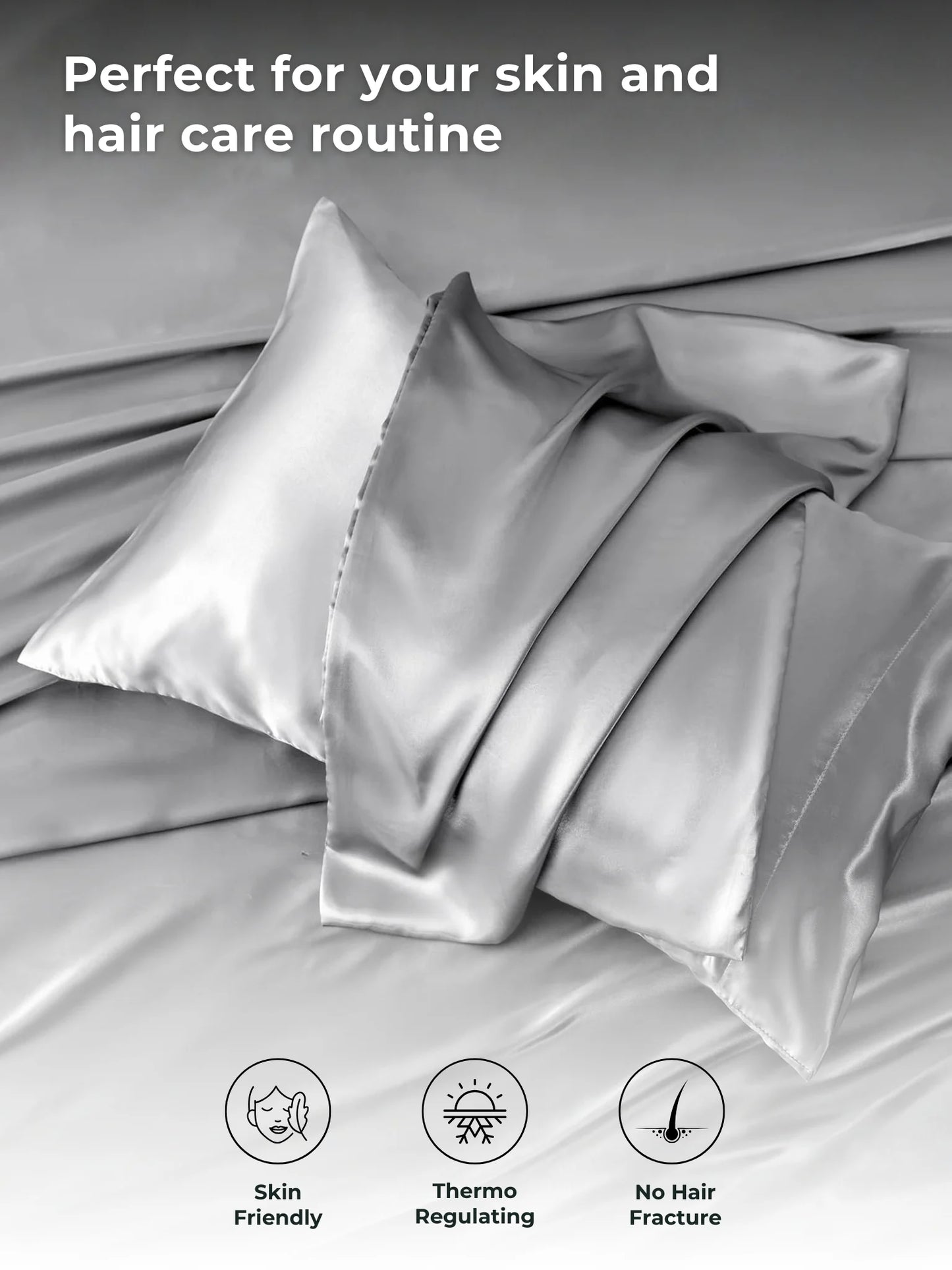 AtoZ Home Decor 400 TC Satin Silk King Bedsheet Set – Soft & Breathable