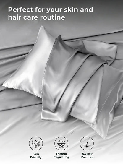 AtoZ Home Decor 400 TC Satin Silk King Bedsheet Set – Soft & Breathable