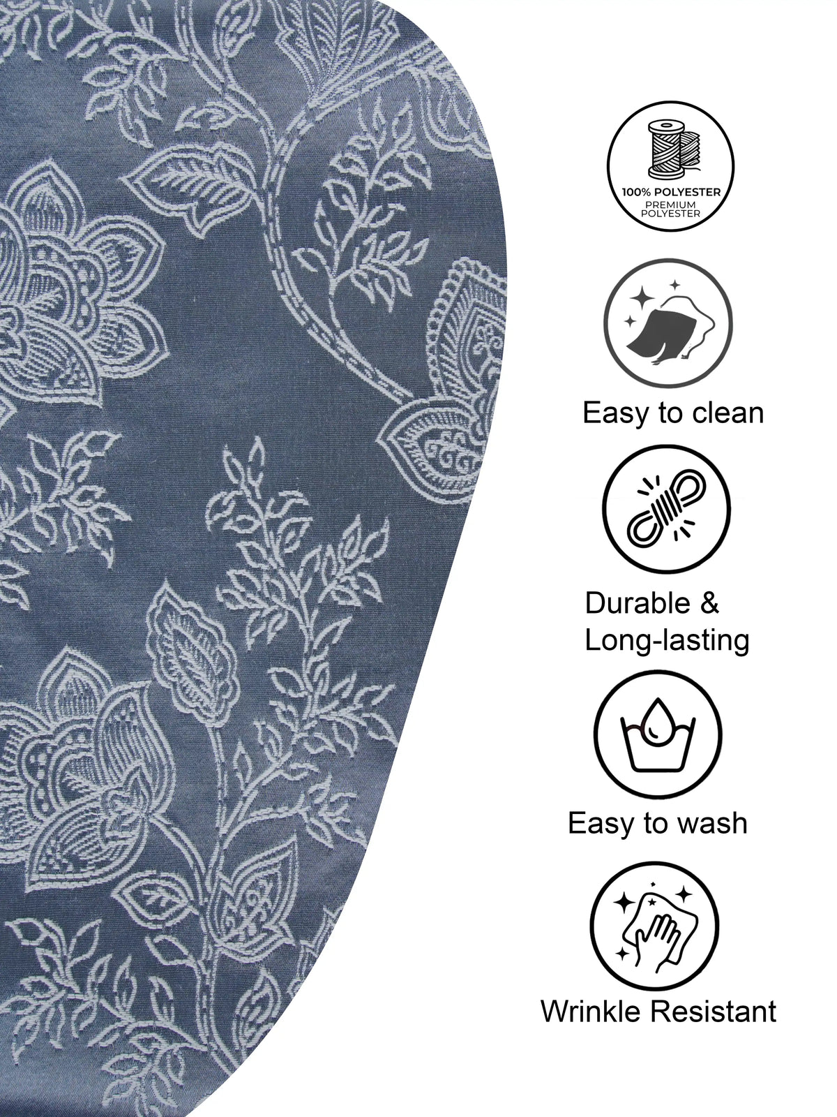 AtozHomeDecor Cotton Linen Table Runner | Printed & Embroidered | 14x72" / 16x72"