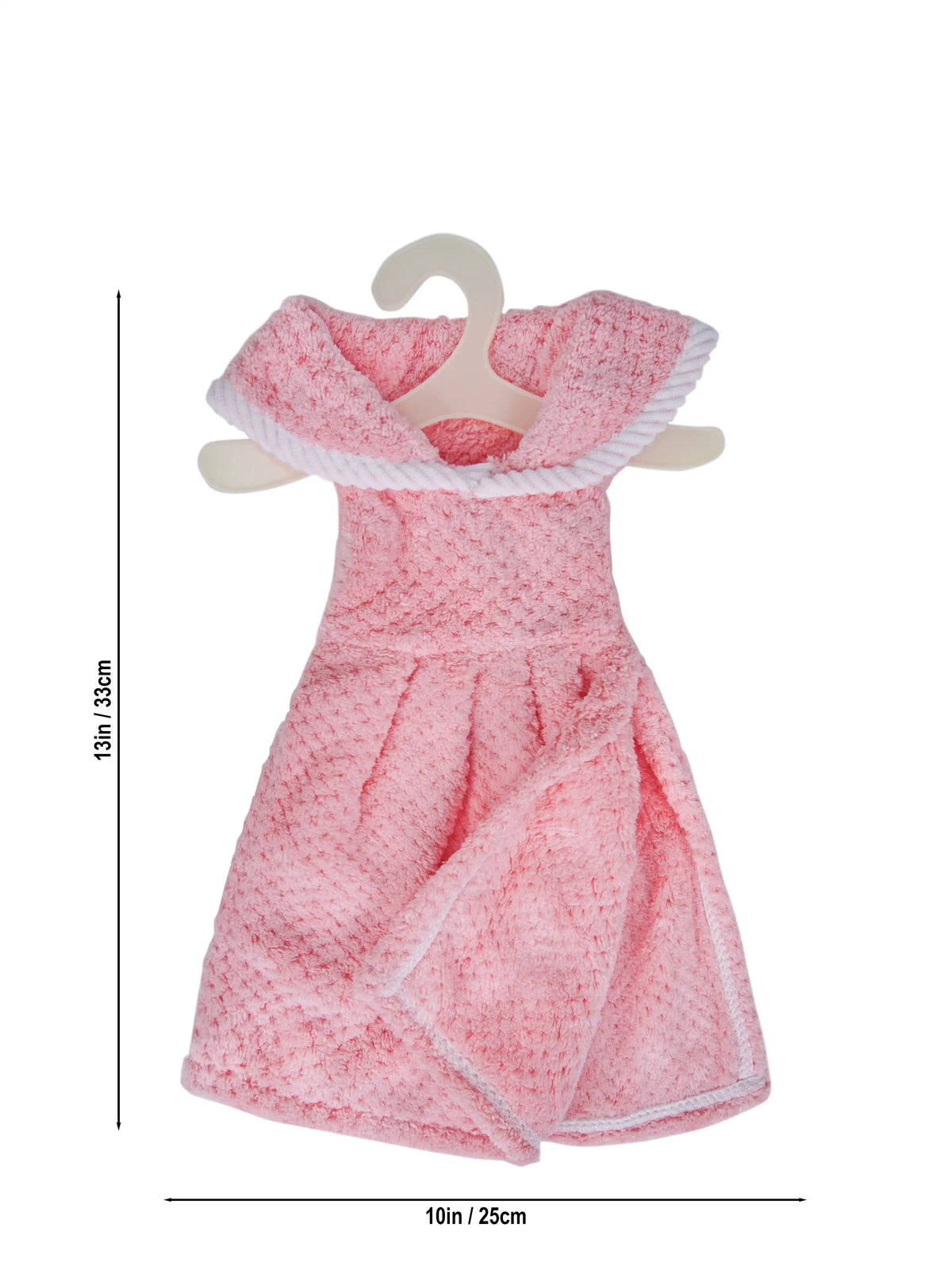 AtoZ Home Decor Cute Dress-Shaped Quick Dry Hand Towel for Kitchen & Bath | Pack of 1 or 2