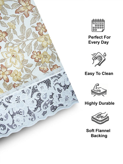 Freelance Tuscany Plastic Dining Table Cover | Beige Floral 54x78