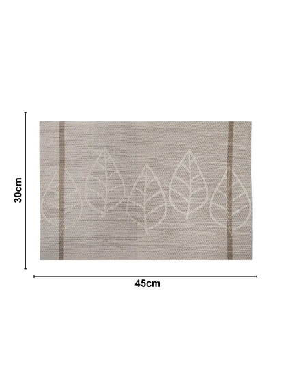 AtoZ Home Decor Modern Leaves PVC Placemats Set of 6