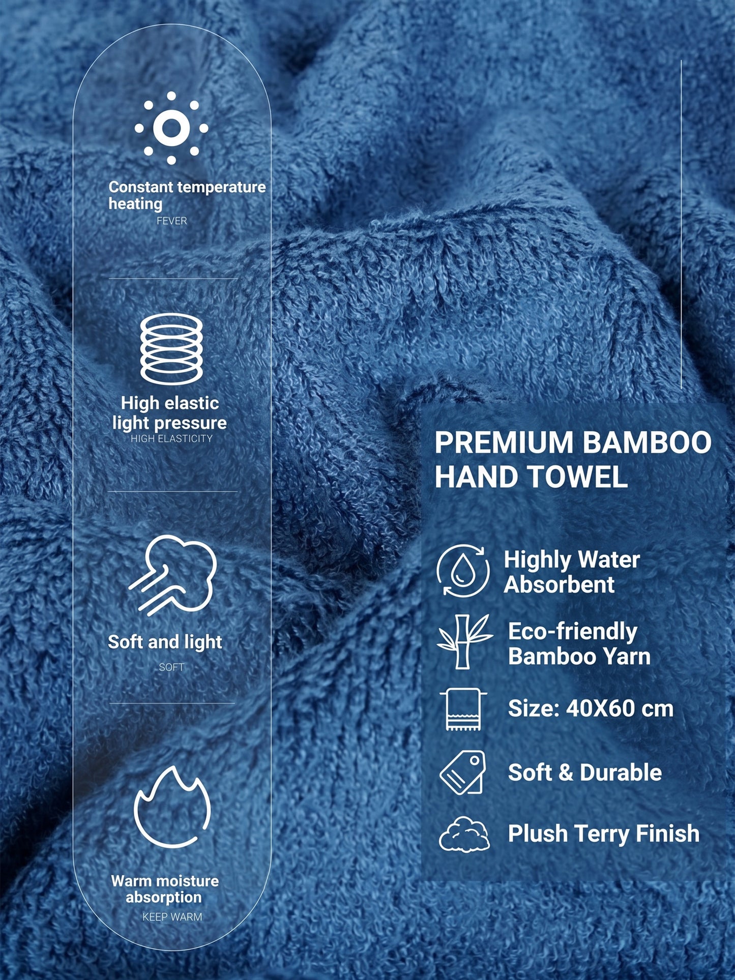 AtoZ Home Decor Bamboo Hand Towel Set (40x60 CM)