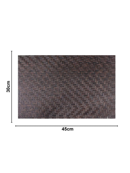 AtoZ Home Decor Modern Herringbone PVC Dining Placemats Set of 6