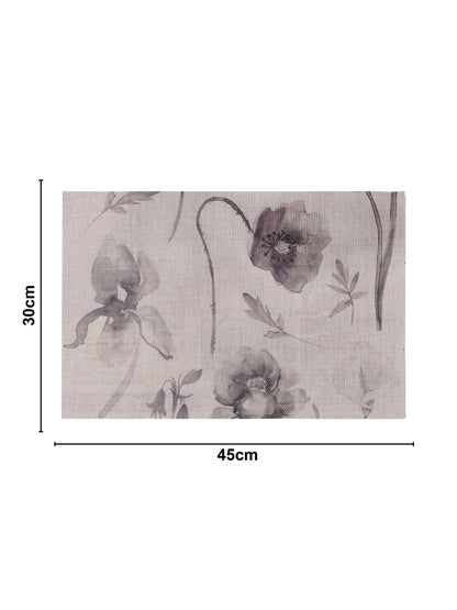 AtoZ Home Decor Dusty Rose Floral PVC Placemats Set of 6