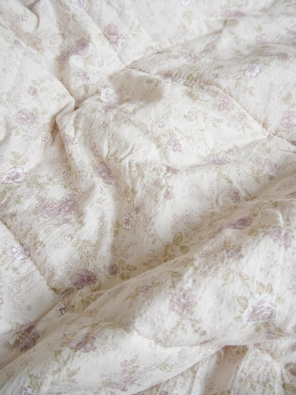 Atoz Home Decor Florence Vintage Floral Single Bed AC Comforter – Super Soft Breathable Reversible Quilt with Pink Fabric Backing