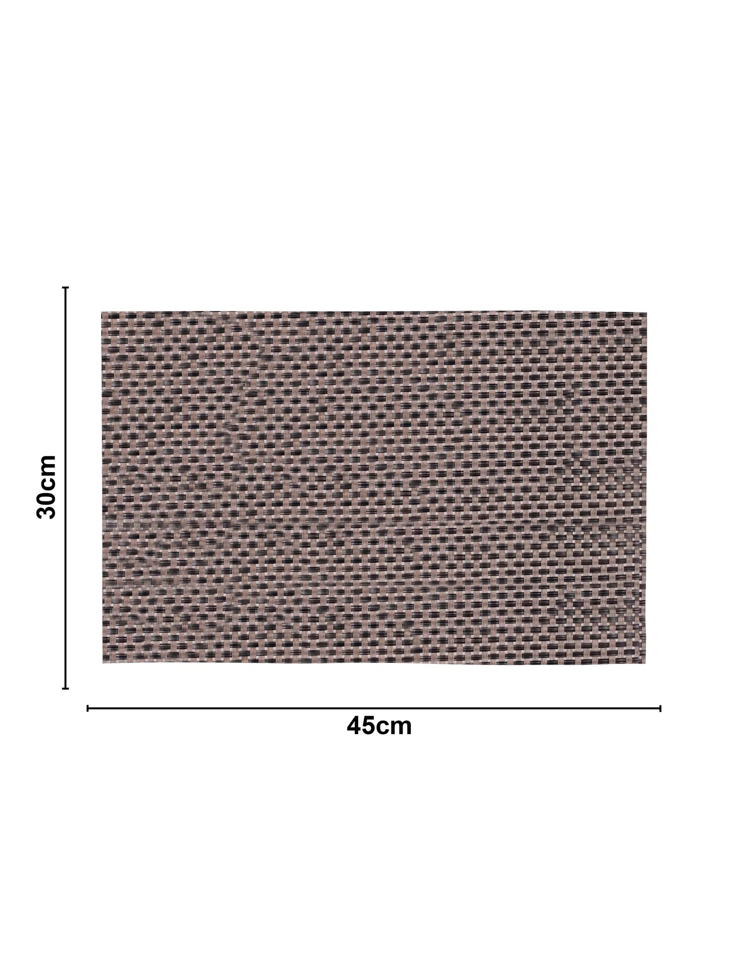 AtoZ Home Decor Muted Taupe Basketweave PVC Dining Placemats Set of 6