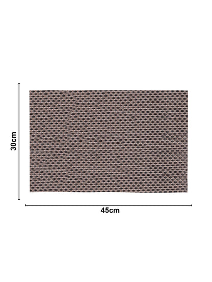 AtoZ Home Decor Muted Taupe Basketweave PVC Dining Placemats Set of 6