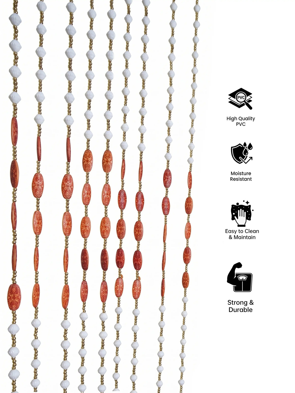 Atoz Home Decor Oval Pendant Beaded Room Divider| 4x7 ft
