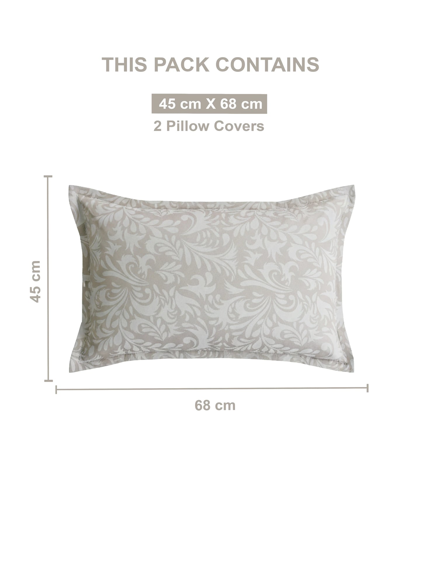 Soft Feel, Elegant Damask Pattern King Bed Sheet Set – 100% Cotton (300 TC)