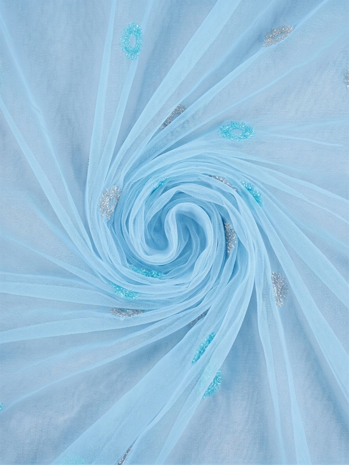 Evabella Elegant Circular Embroidery Sheer Grommet Curtains | 6 colors and 3 lengths