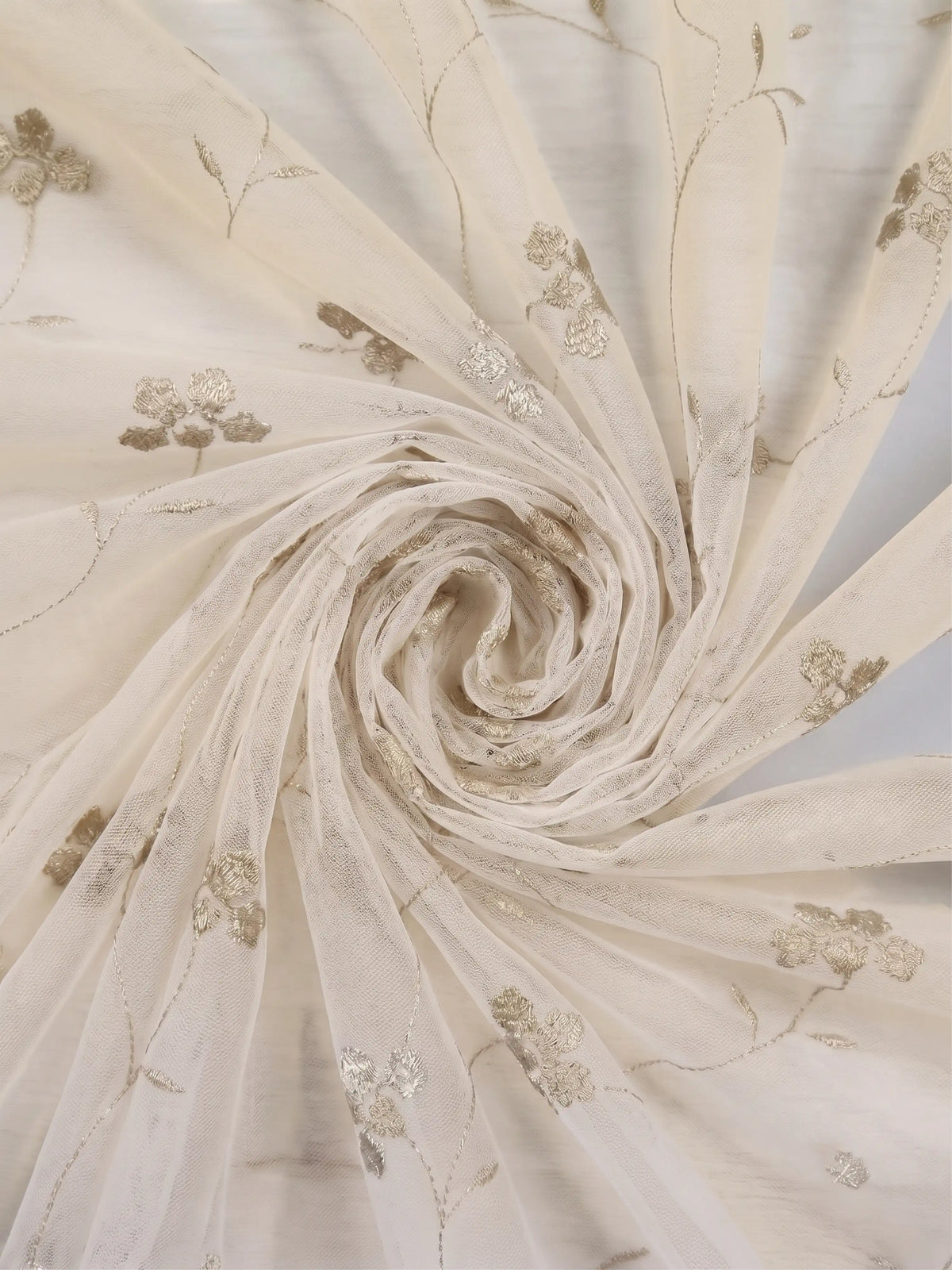 Evabella Light Filtering Floral Sheer Curtains |100% Polyester