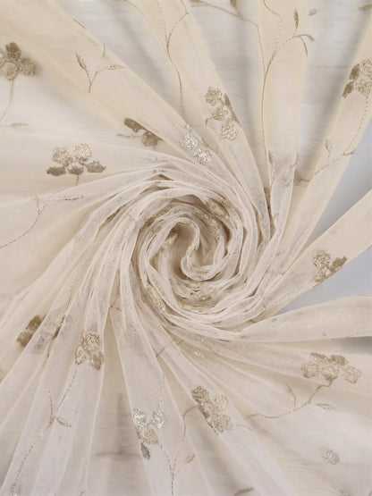 Evabella Light Filtering Floral Sheer Curtains |100% Polyester