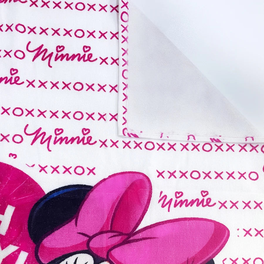 Sassoon Disney Minnie Mouse 100% Cotton Printed Kids Bath Towel (60 cm x 120 cm)