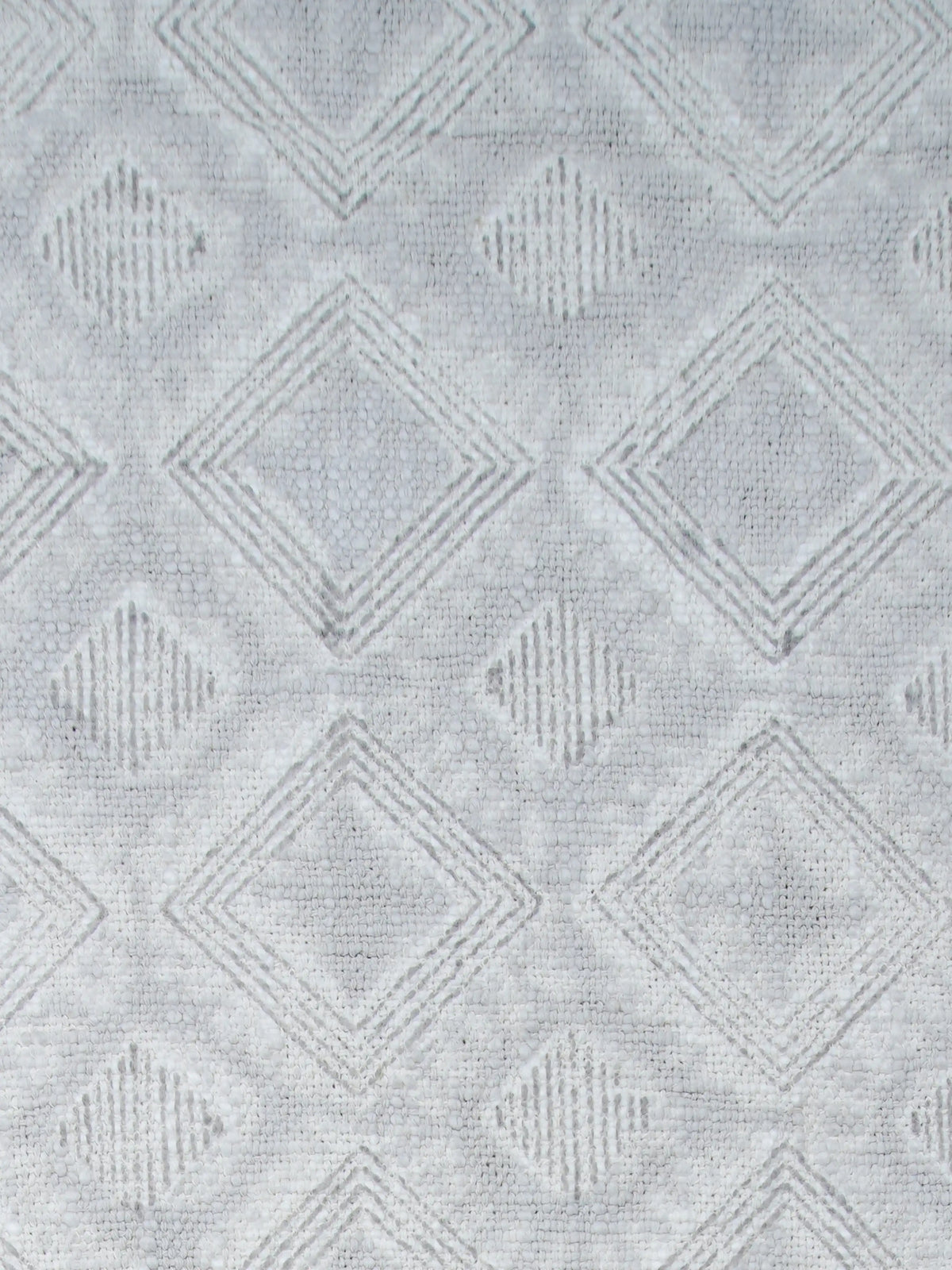 Atoz Home Decor Traditional Sanganeri Block Printed Cotton-Jute Throw with Fringe (130 x 170 cm)