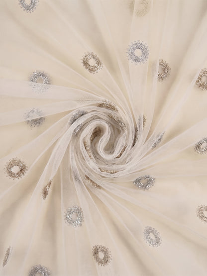Evabella Elegant Circular Embroidery Sheer Grommet Curtains | 6 colors and 3 lengths