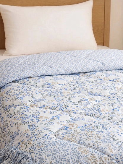Metropolis Floral Lightweight & Ultra-Soft Single Bed Comforter Cum AC Blanket(60x90 Inch)