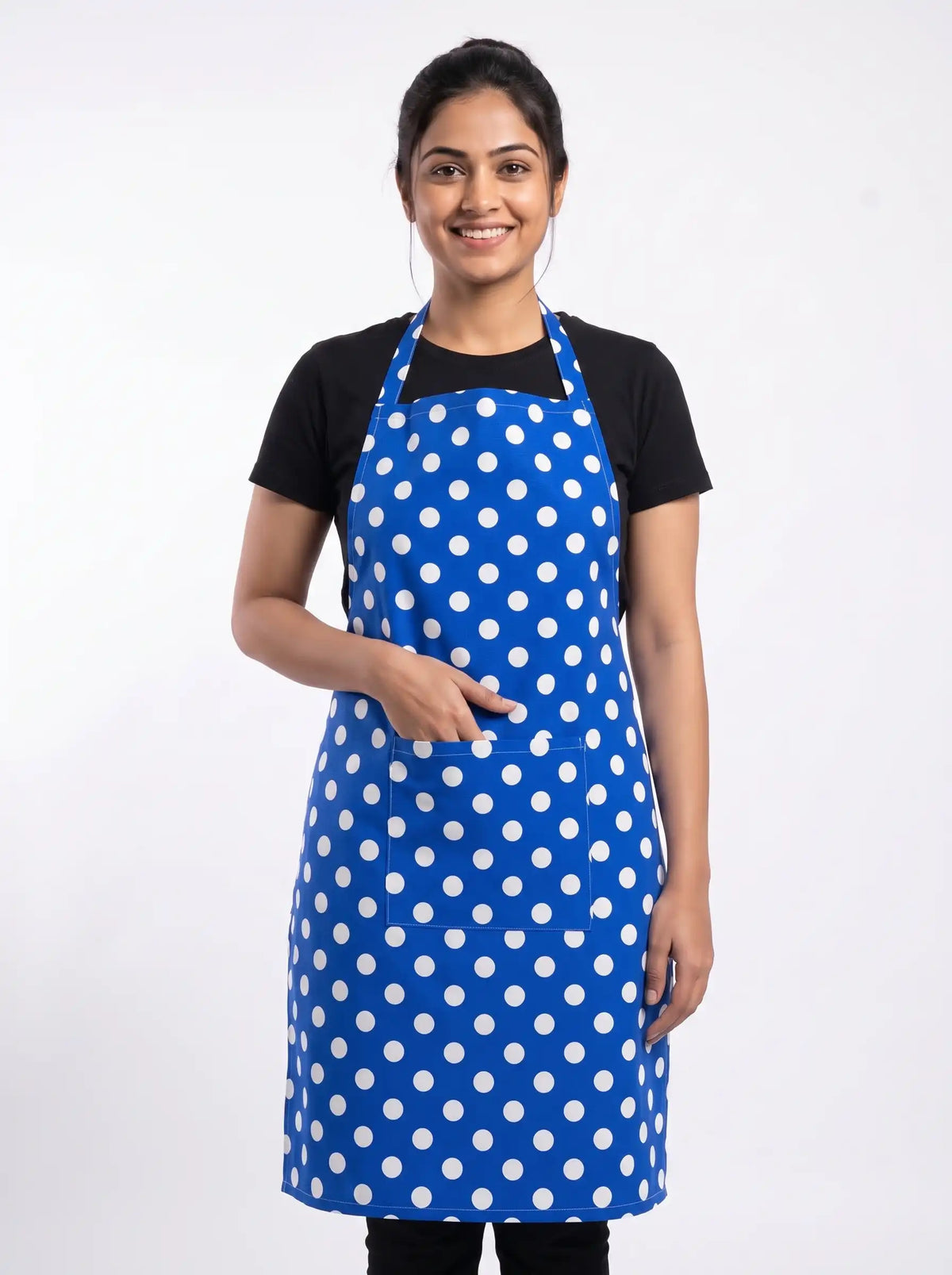 AtoZ Printed Kitchen Cooking Apron with Pocket & Waterproof Backing