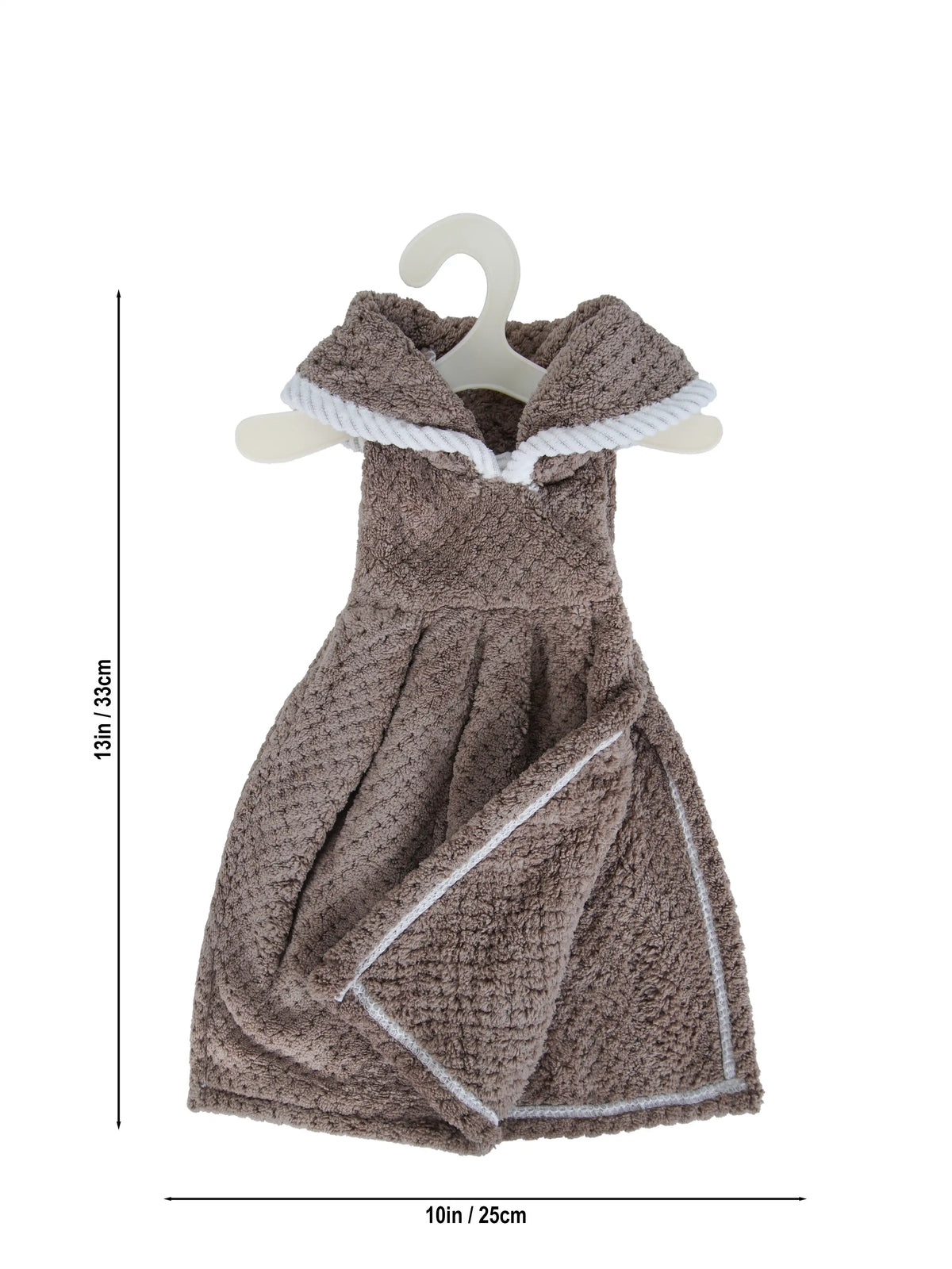 AtoZ Home Decor Cute Dress-Shaped Quick Dry Hand Towel for Kitchen & Bath | Pack of 1 or 2