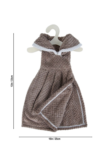 AtoZ Home Decor Cute Dress-Shaped Quick Dry Hand Towel for Kitchen & Bath | Pack of 1 or 2