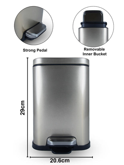 Eco-Friendly Step Trash Bin with Fingerprint-Resistant Finish