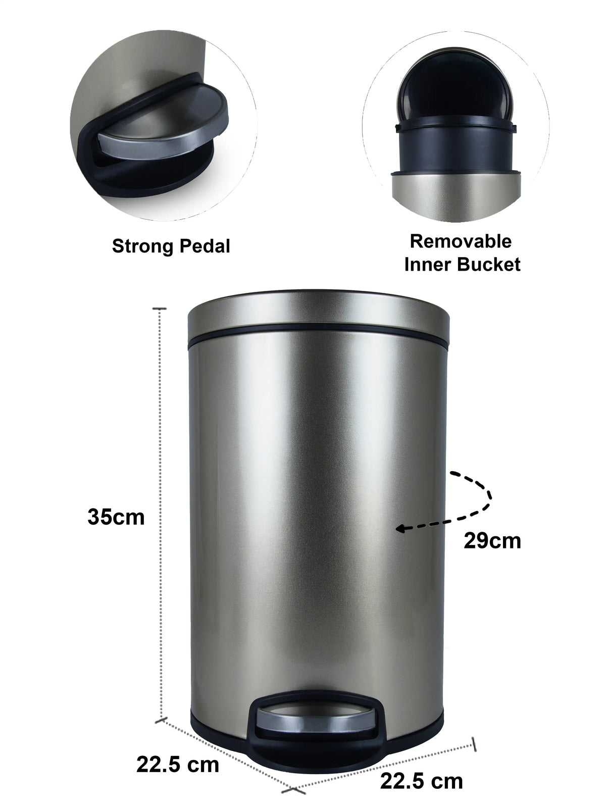 Soft-Close Step Trash Bin – Elegant & Functional Design