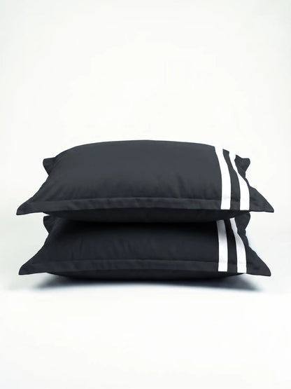 Atoz Home Decor 250 TC Tranquil Cotton Bedsheet Set with Striped Trim