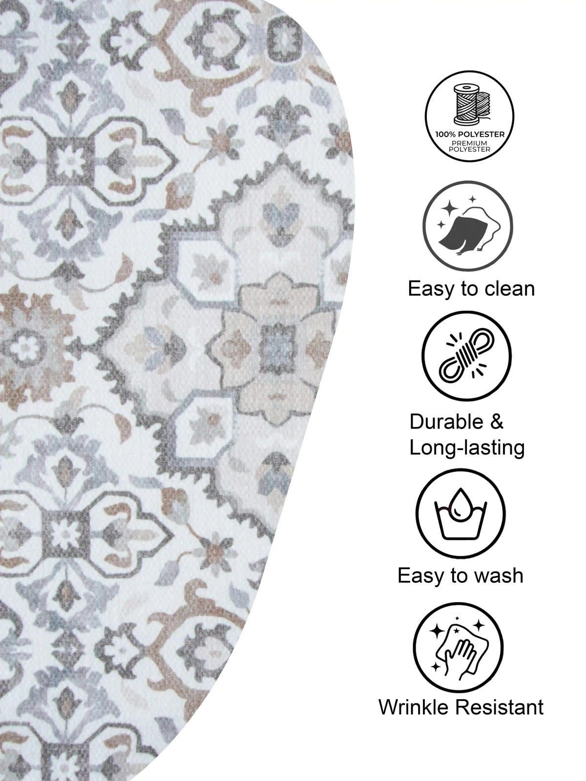 AtozHomeDecor Cotton Linen Table Runner | Printed & Embroidered | 14x72" / 16x72"