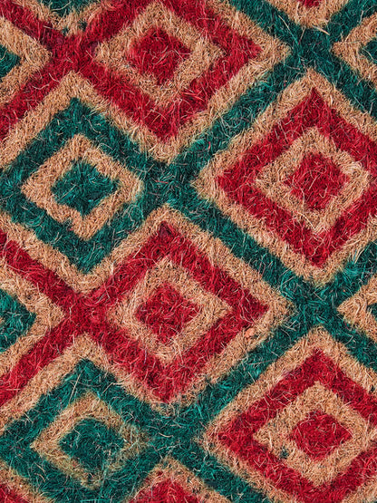 AtoZ Home Decor Geometric Diamond Coir Doormat (75x45 cm)