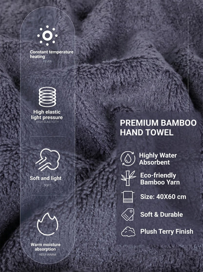AtoZ Home Decor Bamboo Hand Towel Set (40x60 CM)