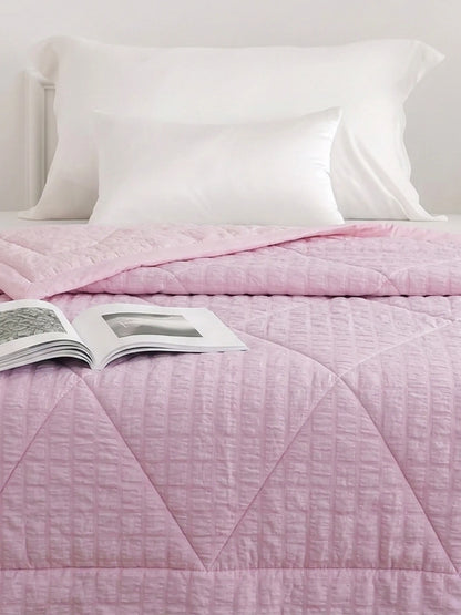AC Comforter Striped Single with Fiber Filling (150x230 cm) Multiple Colors Available