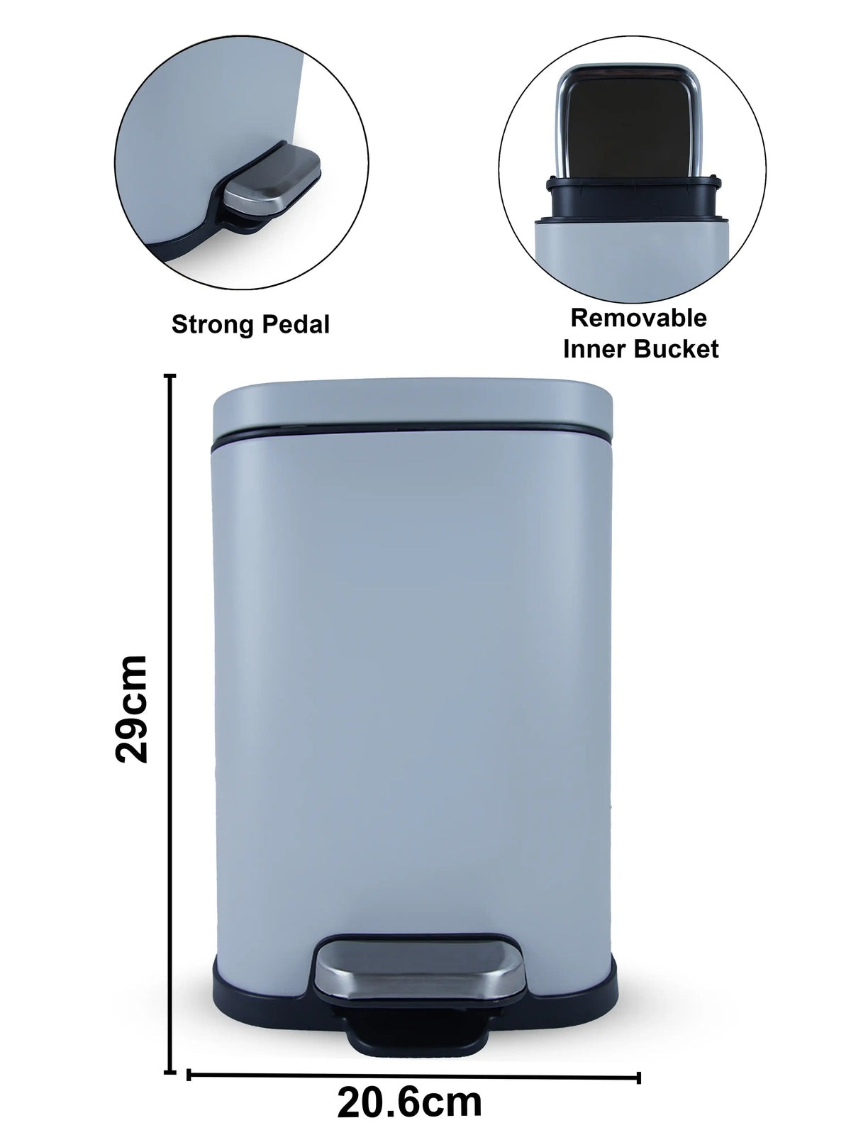 Eco-Friendly Step Trash Bin with Fingerprint-Resistant Finish