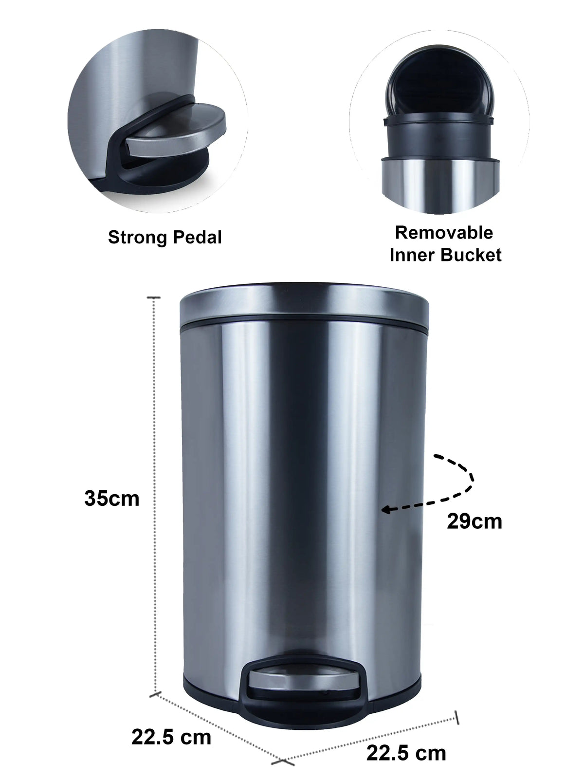 Soft-Close Step Trash Bin – Elegant & Functional Design