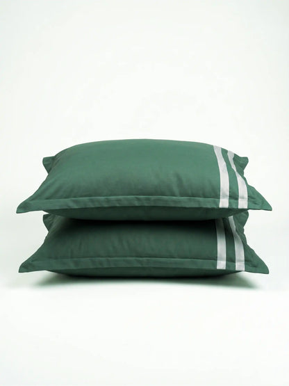 Atoz Home Decor 250 TC Tranquil Cotton Bedsheet Set with Striped Trim