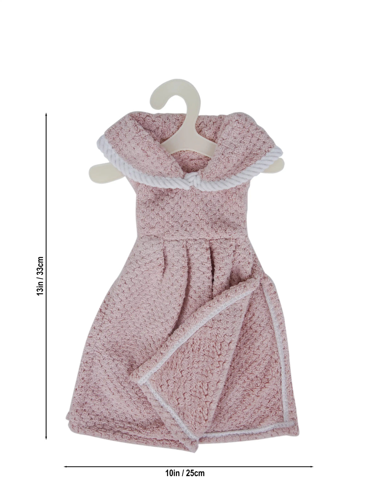 AtoZ Home Decor Cute Dress-Shaped Quick Dry Hand Towel for Kitchen & Bath | Pack of 1 or 2