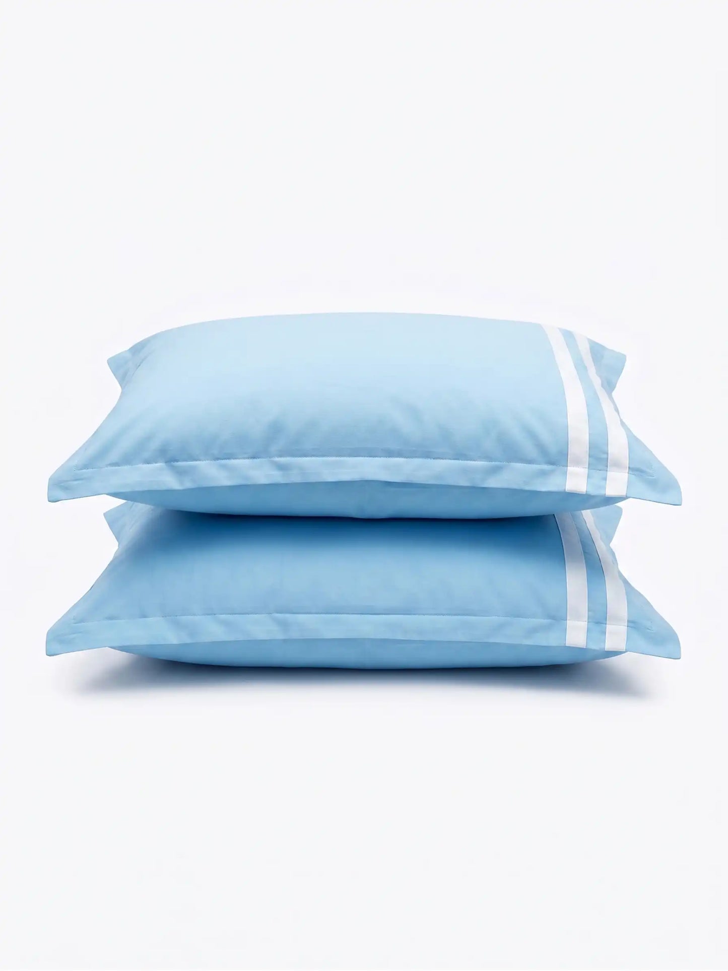 Atoz Home Decor 250 TC Tranquil Cotton Bedsheet Set with Striped Trim