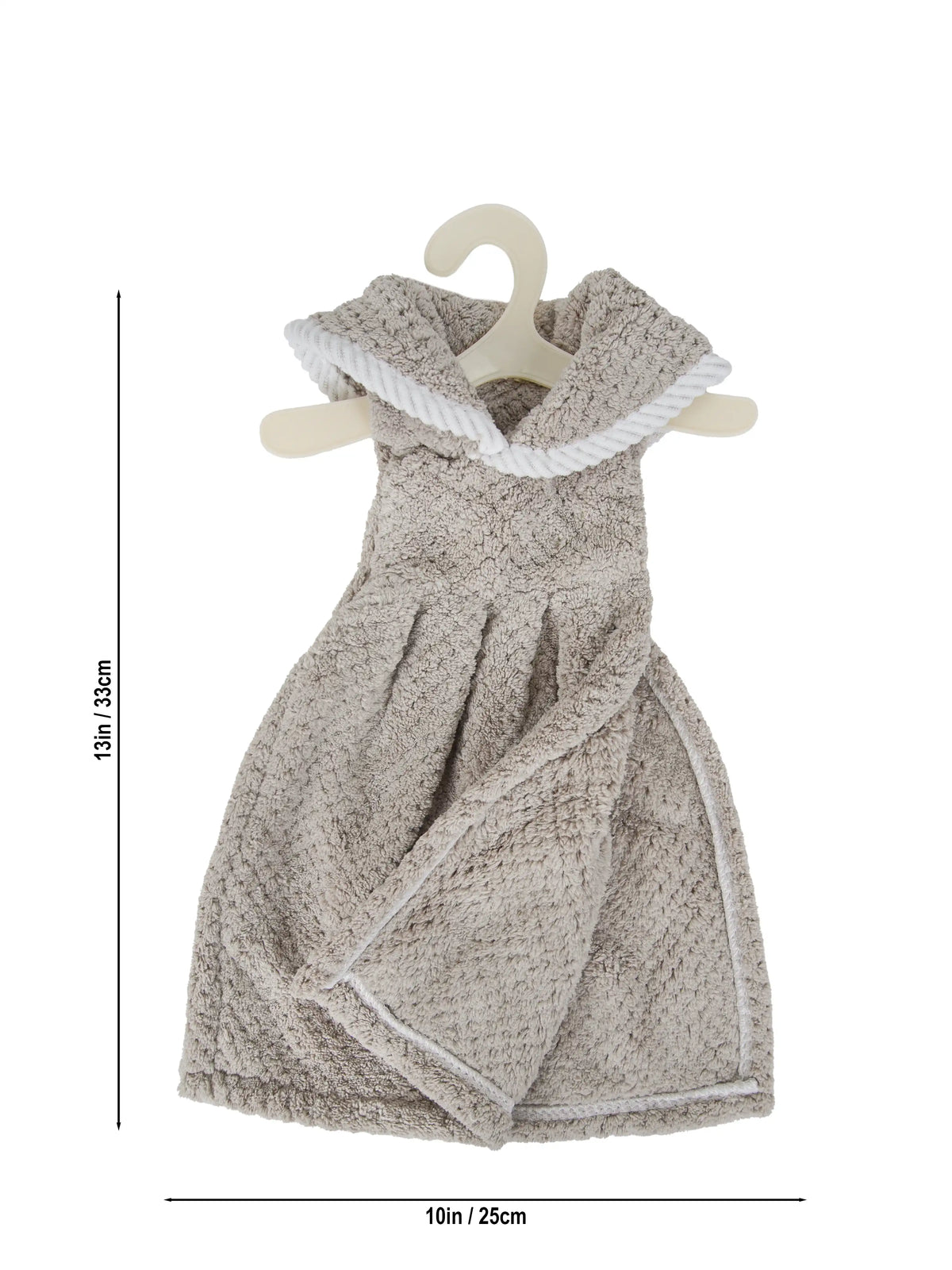 AtoZ Home Decor Cute Dress-Shaped Quick Dry Hand Towel for Kitchen & Bath | Pack of 1 or 2