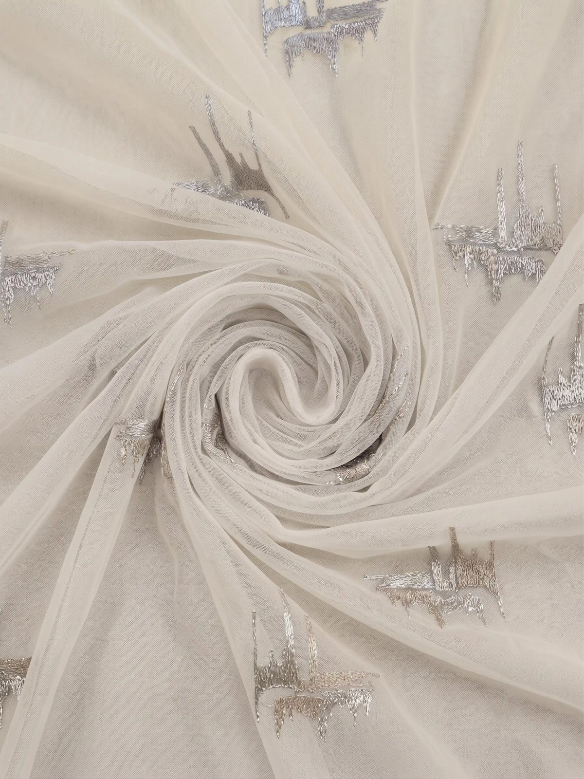 Evabella Abstract Linear Embroidered Sheer Grommet Curtains | 100% Polyester