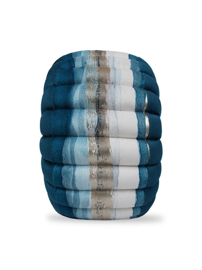 Bellagio Desenhista Dhol Round Velvet Tufted Cushions (12" x 12") – Pack of 2 Decorative Pintuck Throw Pillows