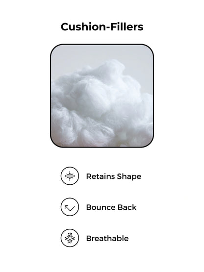 Fiber Cushion | Soft & Supportive White Cushion for Sofa, Bed & Chair