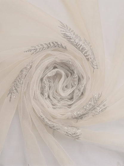 Evabella Embroidered Leaf Sheer Curtains | Light Filtering Window Decor