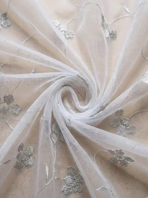 Evabella Light Filtering Floral Sheer Curtains |100% Polyester